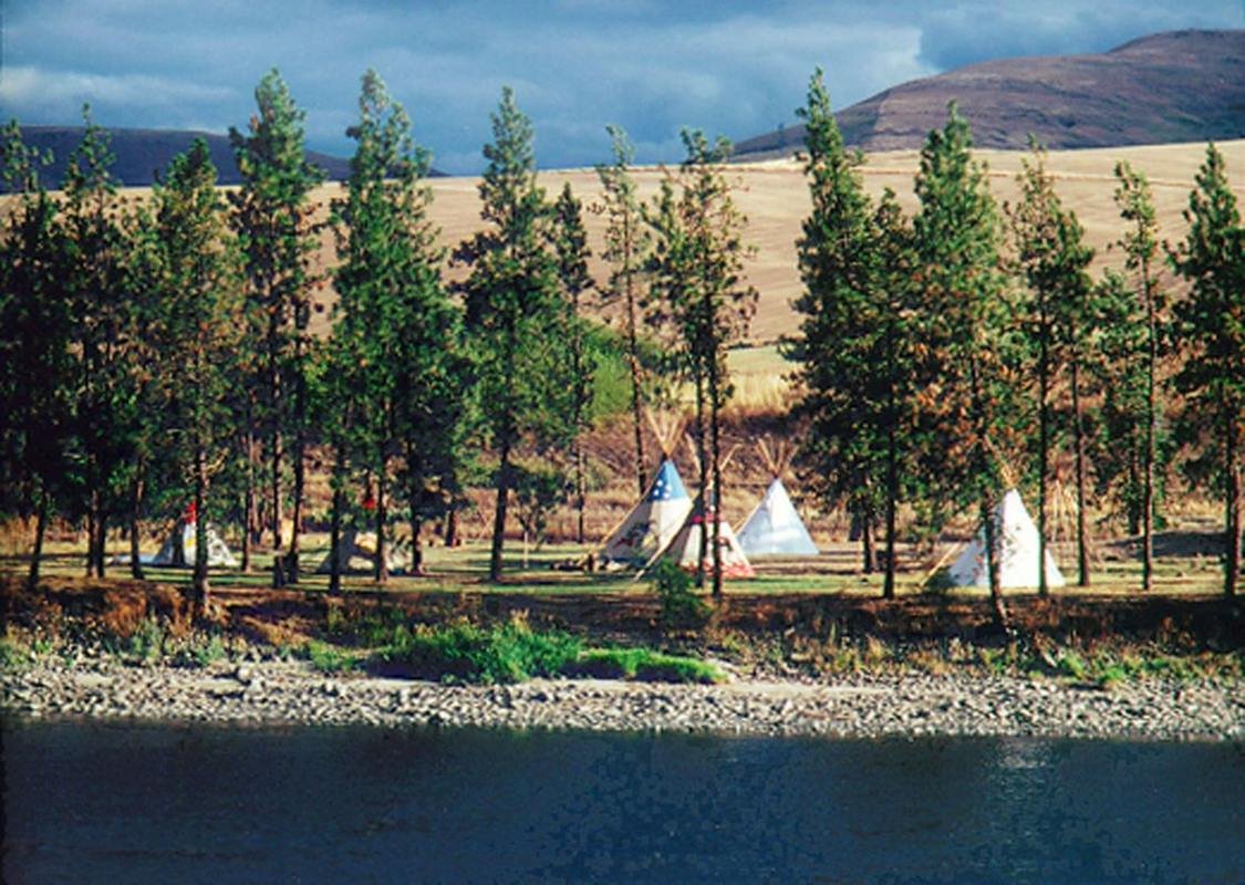 Traditional tipis dot the landscape of the Nez Perce Indian Reservation. But don't be fooled: some are intended as visitor lodging. At Nez Perce National Historical Park in Spalding, in summer you can assist park rangers in demonstrating the proper way to pitch a Nez Perce lodge.