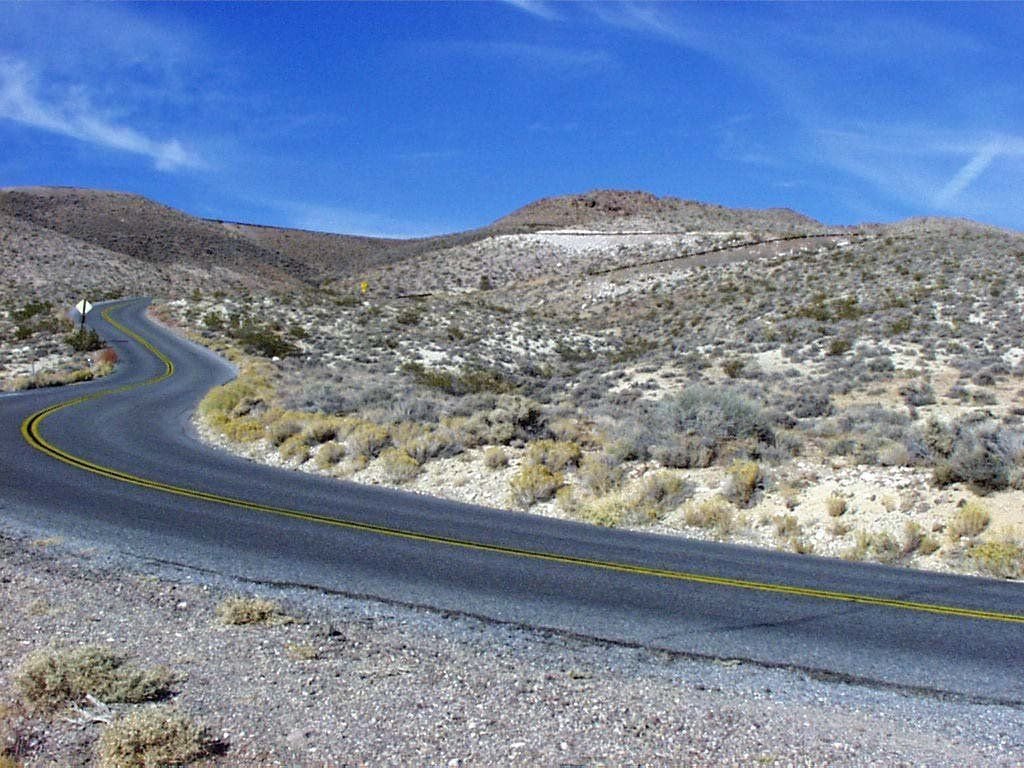 Follow this windy road through the Black Mountains to reach Dante's View.